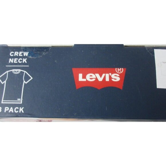 Levi's Men's Crewneck Premium Cotton Classic 3 Pack Tee shirts White NIB - Picture 6 of 6